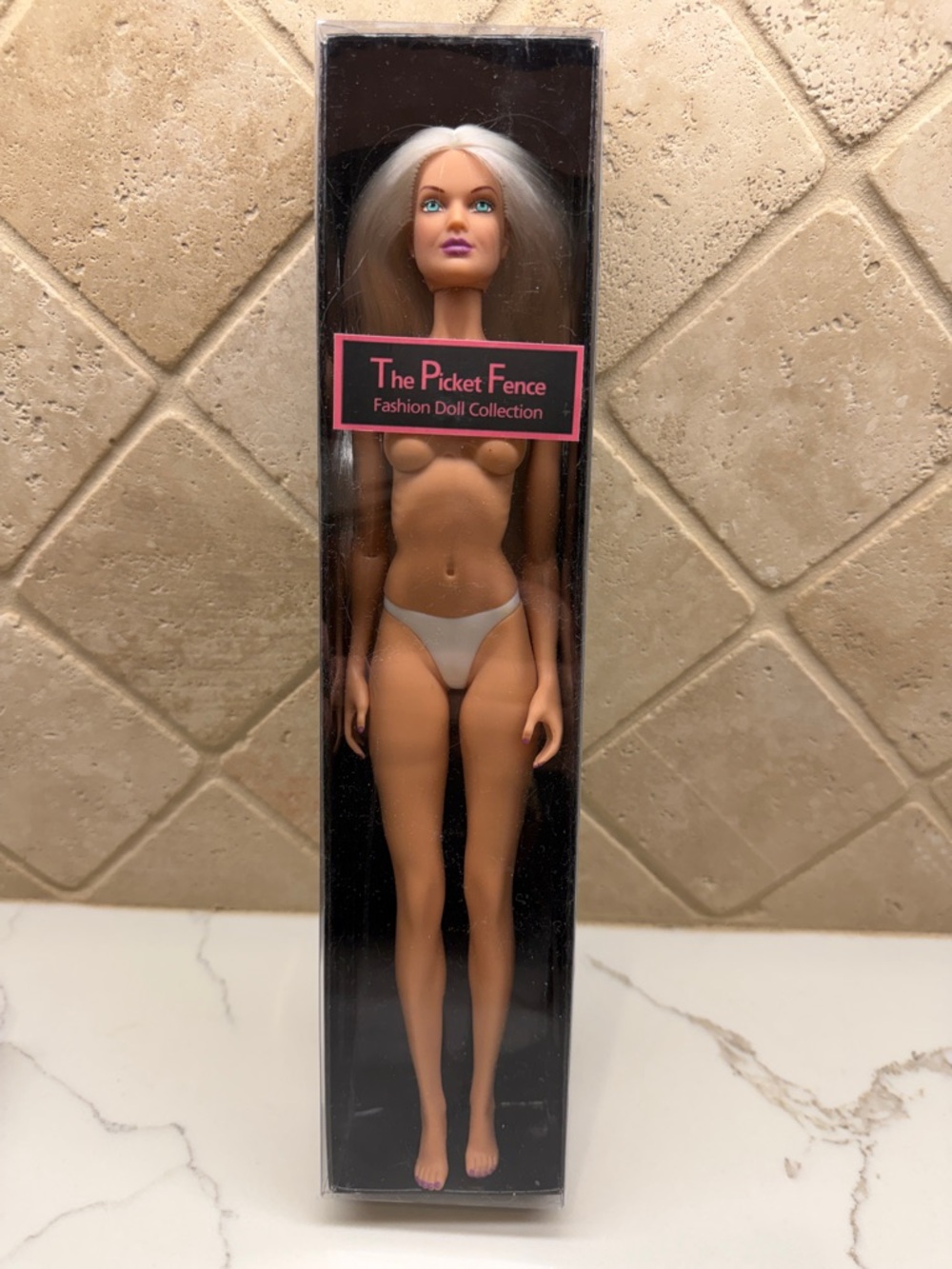 12 inch Blonde Fashion Doll Blue Eyes - Lifelike Nude with White Underwear